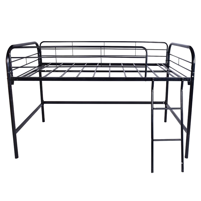 Simplie Fun Metal Twin Loft Bed, Twin Size High Loft Bed