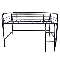 Simplie Fun Metal Twin Loft Bed, Twin Size High Loft Bed