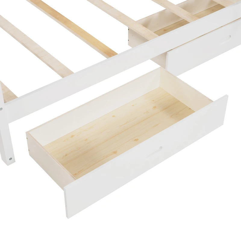 Streamdale Twin-Over-Twin Bunk Bed With Ladders And Two Storage Drawers