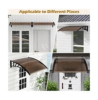 Slickblue Outdoor Front Door Patio Overhang Awning for Sunlight Rain Snow Wind Protection-80 x 40 Inch