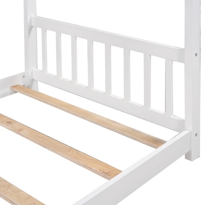 Streamdale Twin House Platform Bed With Headboard And Footboard, Roof Design