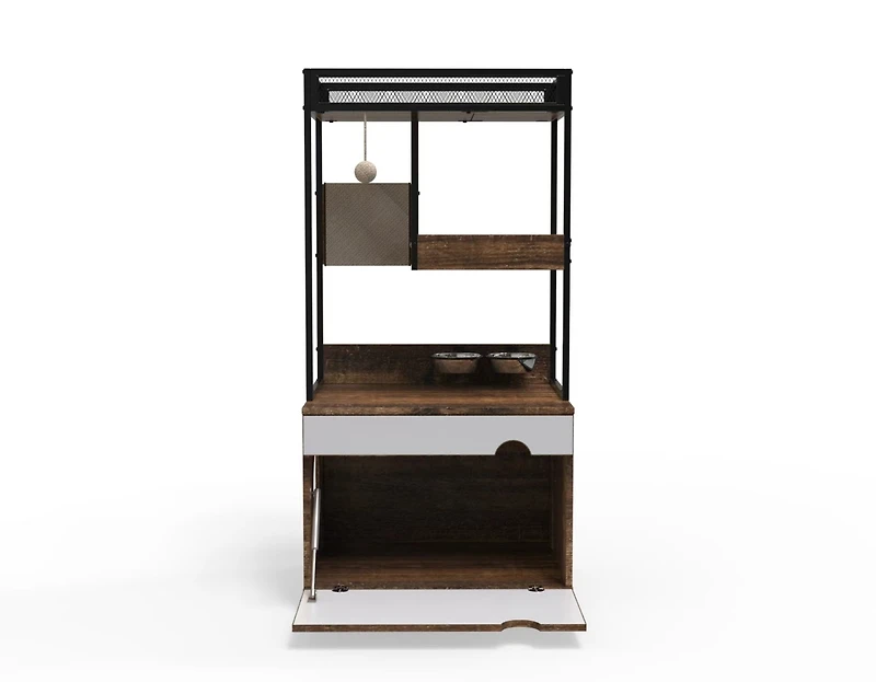 Streamdale Rustic Cat Furniture with Litter Box Enclosures