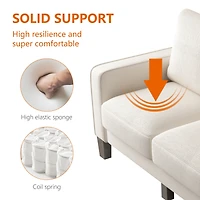 Streamdale Modern Living Room Furniture Loveseat In Fabric