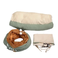 Streamdale Collapsible Cat Tunnel and Bed Bright Green Oasis for Play and Rest