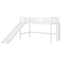 Streamdale Twin Size Low Loft Bed With Ladder And Slide