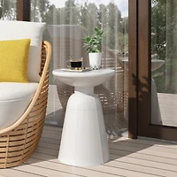Streamdale Modern Outdoor End Table Stylish and Durable Circular Pedestal Design