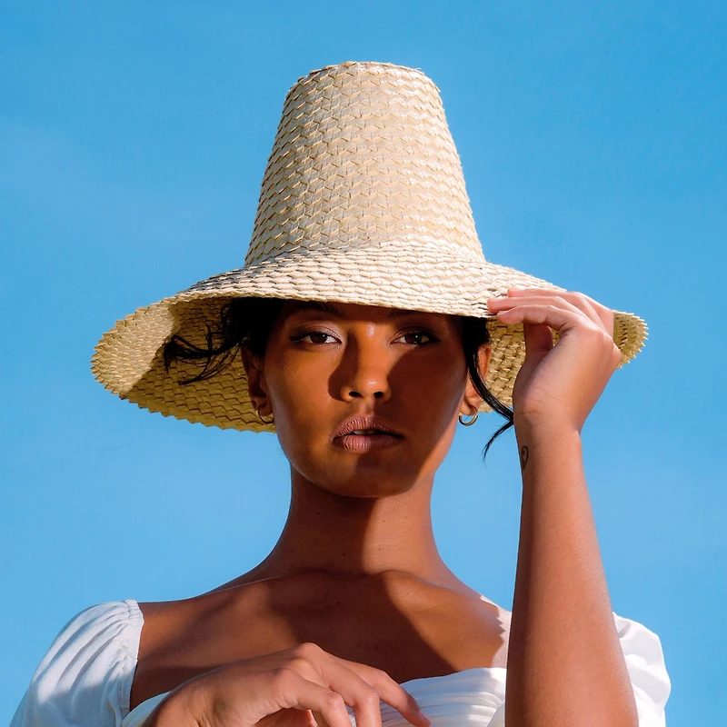Brunna.co Kemala Palm Straw Hat In Natural Beige