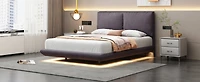 Streamdale Full Size Platform Bed with Sensor Light, Backrests, Usb Ports