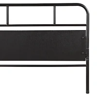 Streamdale Furniture Metal Daybed Platform Bed Frame With Trundle Built-In Casters, Twin Size