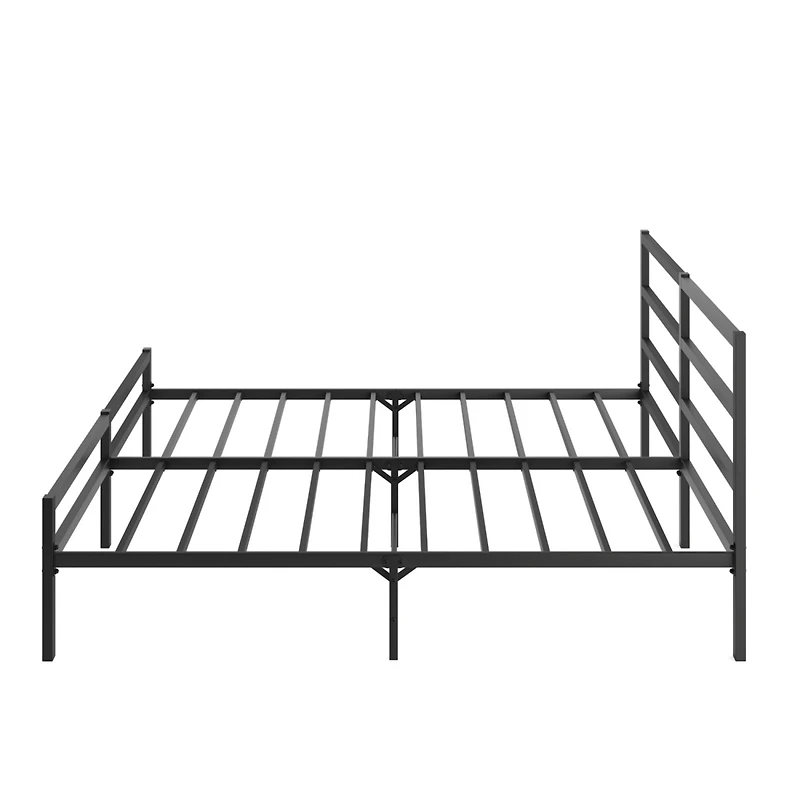 Streamdale Furniture Metal Platform Bed Frame With Headboard, Sturdy Metal Frame, No Box Spring Needed(King)