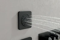 Streamdale Furniture Wall Mounted Waterfall Rain Shower System With 3 Body Sprays & Handheld Shower