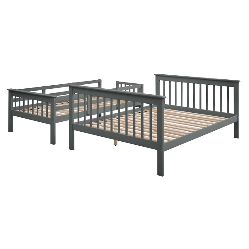 Streamdale Twin-Over-Full Bunk Bed with Storage and Guardrails