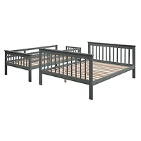Streamdale Twin-Over-Full Bunk Bed with Storage and Guardrails