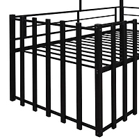 Streamdale Metal Twin Loft Bed With Roof, Window, Guardrail, Ladder