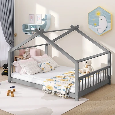 Streamdale Full Size House Bed Wood Bed