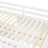 Streamdale Full Wooden Loft Bed With Shelves, Desk And Writing Board