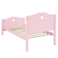 Streamdale Twin Bed Frame with Wood Slats, Headboard, and Footboard