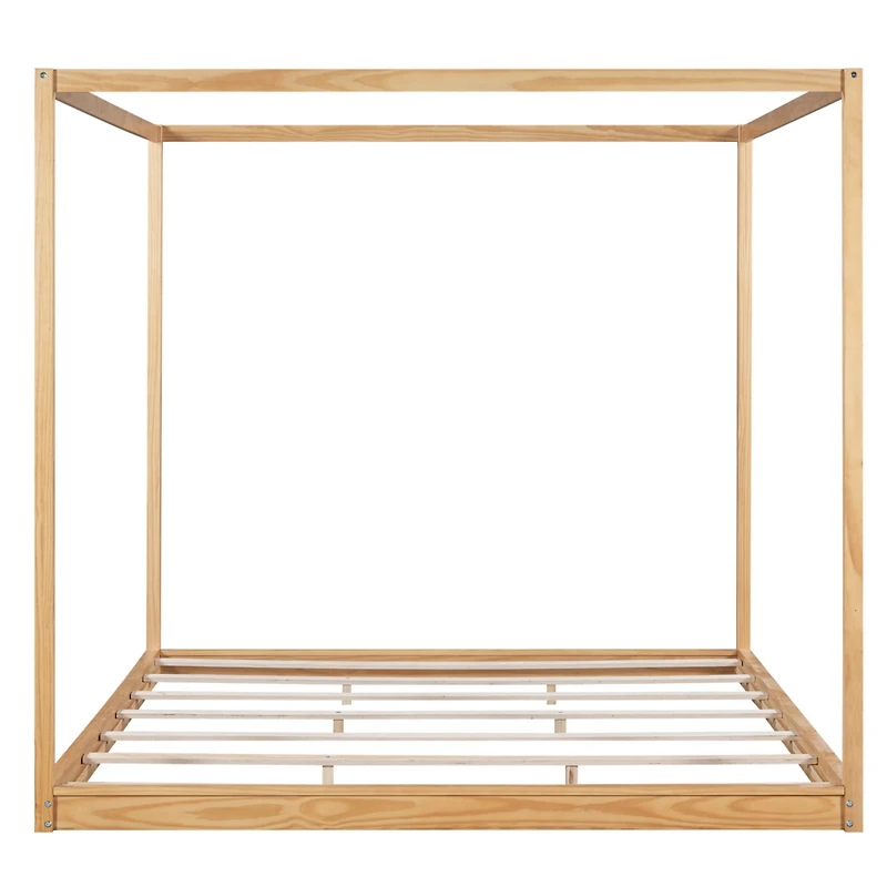 Streamdale King Canopy Platform Bed With Support Legs