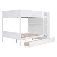 Streamdale Full Over Bunk Bed With 2 Drawers And Multilayer Cabinet