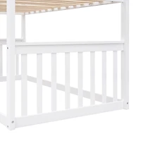 Streamdale Twin Over Twin House Bunk Bed With Ladder, Wood Bed