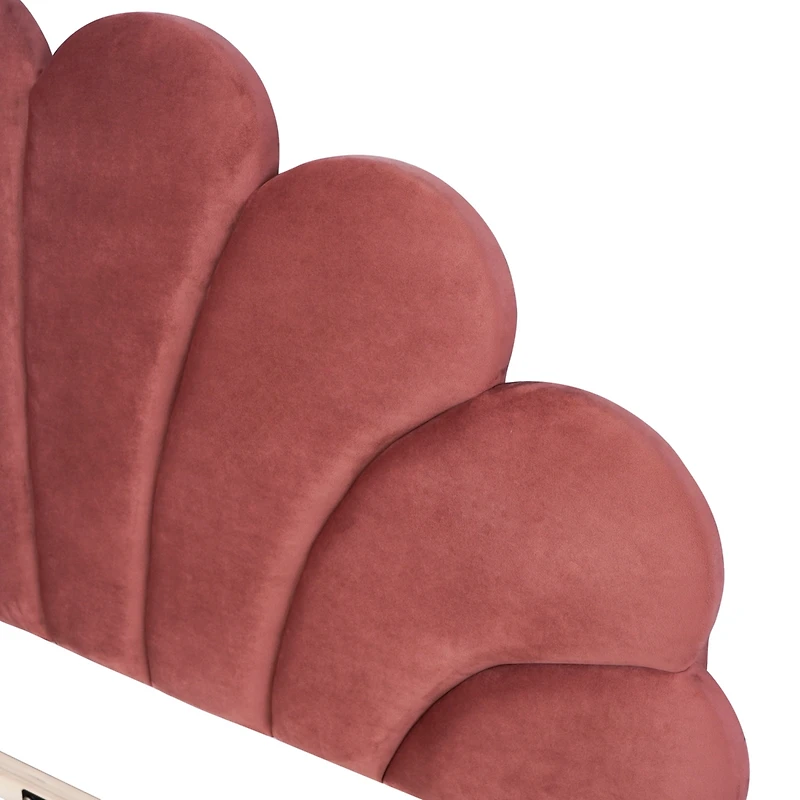 Streamdale Upholstered Platform Bed with Velvet Headboard
