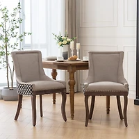 Streamdale Mid-Century Modern Dining Chair with Hand-Crafted Slot Seam Backrest