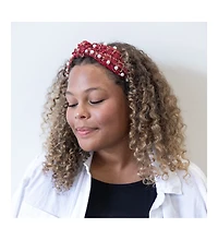 Women s It Girl Pearl Headband - Red