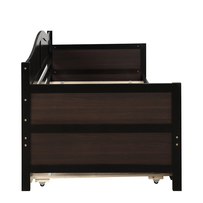 Streamdale Twin Wooden Daybed With Trundle Bed, Sofa Bed For Bedroom Living Room
