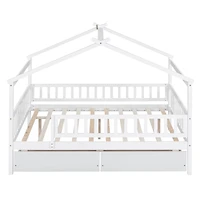 Streamdale Full Wooden House Bed With Two Drawers