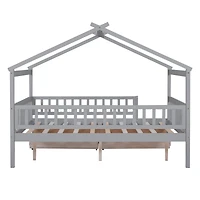 Streamdale Full Wooden House Bed With Two Drawers
