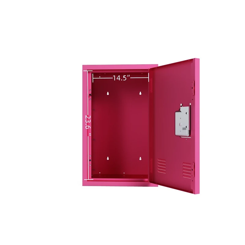 Simplie Fun Compact Rose Pink Steel Storage Cabinet: Detachable, Ample Storage Space, Easy Assembly