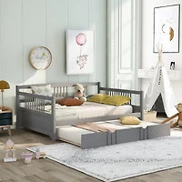 Streamdale Full Daybed Wood Bed With Twin Trundle