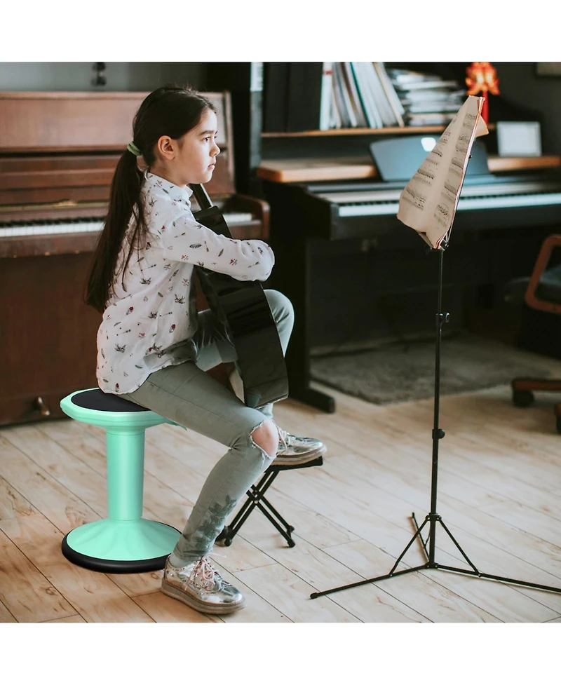 Slickblue Adjustable Active Learning Stool Sitting Home Office Wobble Chair with Cushion Seat