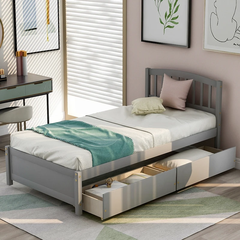 Streamdale Twin Platform Storage Bed with Drawers