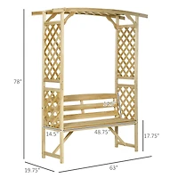 Stylish Arbor Bench Outdoor Seating, Plant Trellis, and Garden Decor