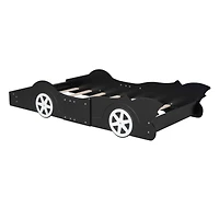 Streamdale Twin Race Car-Shaped Platform Bed With Wheels