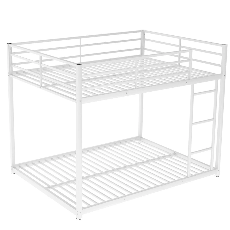 Streamdale Full Over Metal Bunk Bed, Low Bed With Ladder
