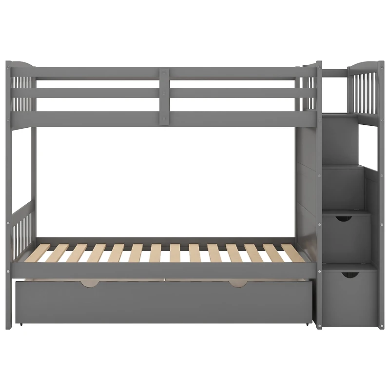 Streamdale Twin Over Full Bunk Bed with Storage
