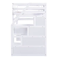 Streamdale Loft Bed with Desk, Drawers, Shelves & Staircase