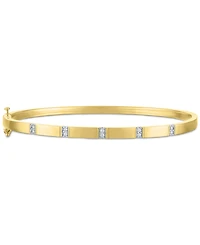 2-Pc. Set Diamond Bangle Bracelets (1/5 ct. t.w.) in 14k Gold-Plated Sterling Silver