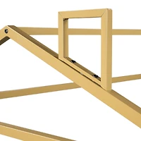 Streamdale Metal House Shape Platform Bed, Gold, Queen