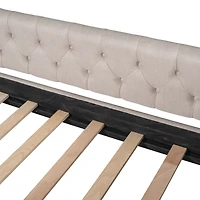 Streamdale Upholstered Daybed With Two Drawers, Wood Slat Support Full