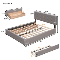 Streamdale Queen Upholstered Bed with 2 Drawers and Twin Xl Trundle