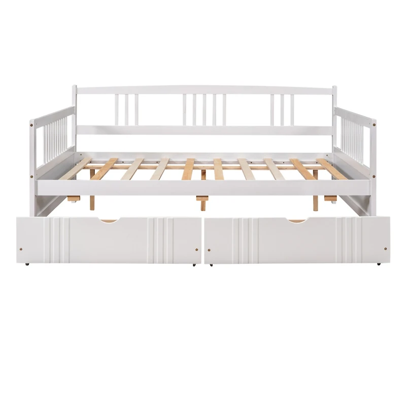 Streamdale Full Daybed Wood Bed With Two Drawers