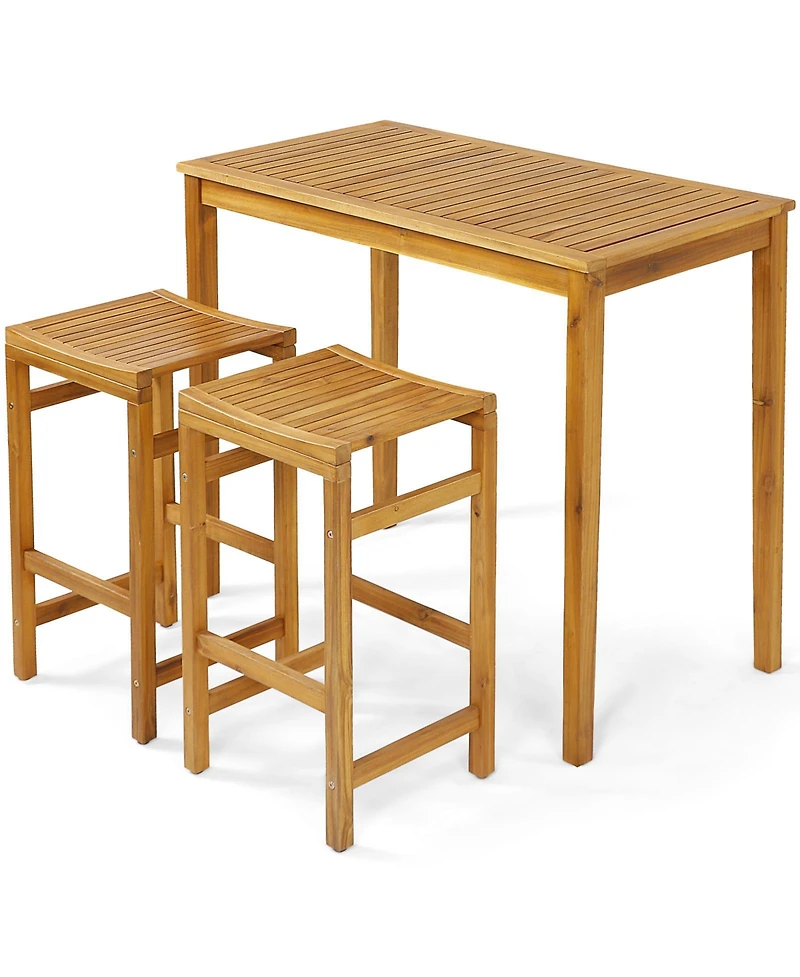 Slickblue Rectangular Indoor and Outdoor Bar Height Table for Garden