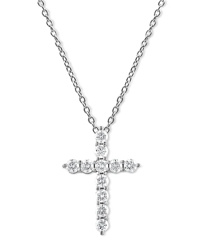 Diamond Cross Pendant Necklace (1 ct. t.w.) 14k White, Yellow or Rose Gold