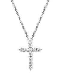 Diamond Cross Pendant Necklace (1 ct. t.w.) 14k White, Yellow or Rose Gold