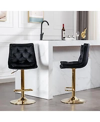 Streamdale Furniture Chrome Swivel Bar Stools Set