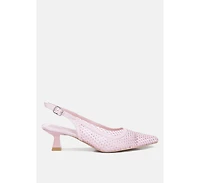 Siev rhinestone slingback mules