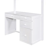 Streamdale Twin Loft Bed With Ladder, Shelves, And Desk